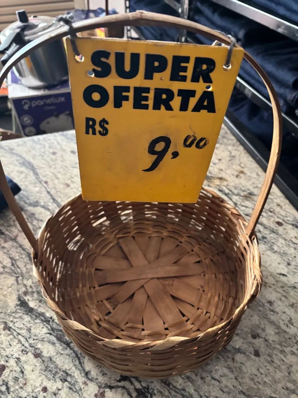 Cesta para café da manhã em Vime: Super Oferta, só 9 reais cada unidade  - Foto 3