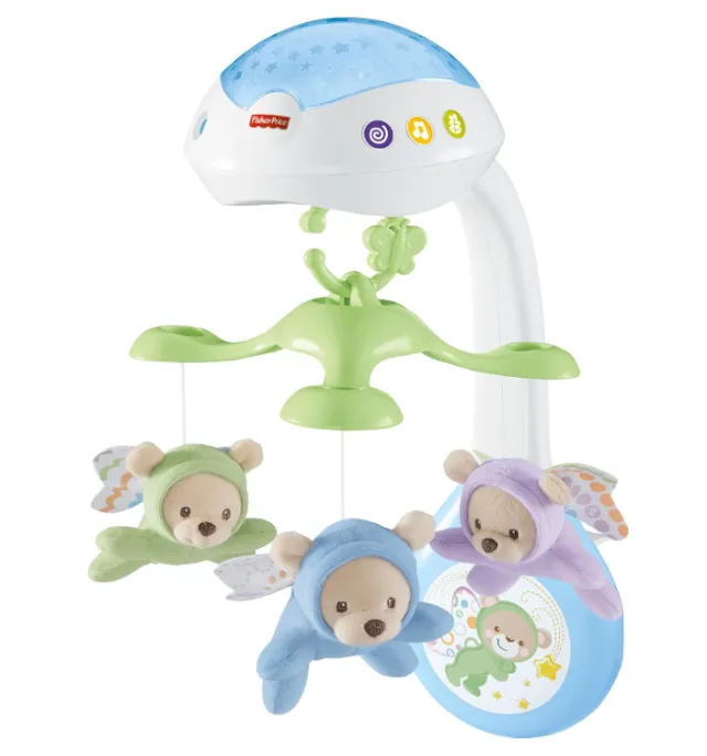 Móbile Ursinhos Fofinhos 3 em 1 Fisher Price, Mattel, Branco