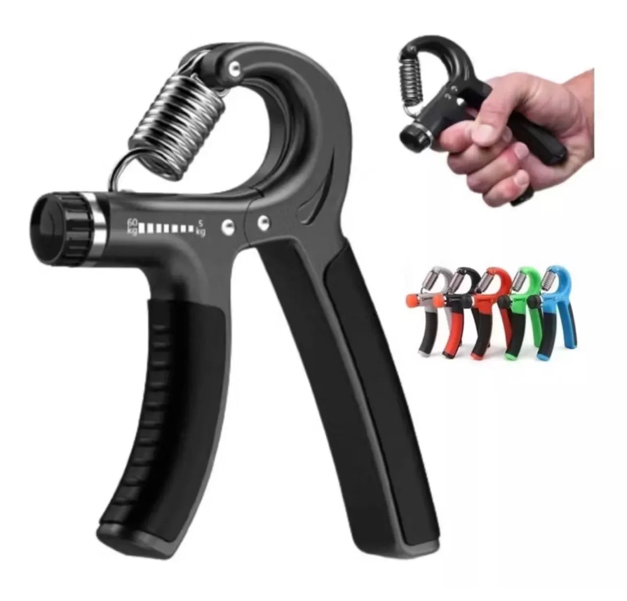 Hand Grip Flexor De Punho Com Mola Ajustável Antebraço Mãos - Foto 4
