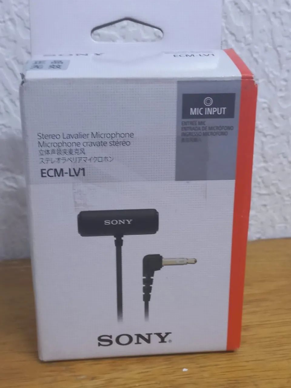 Microfone De Lapela Estéreo Sony Ecm-lv1 Preto - Foto 4