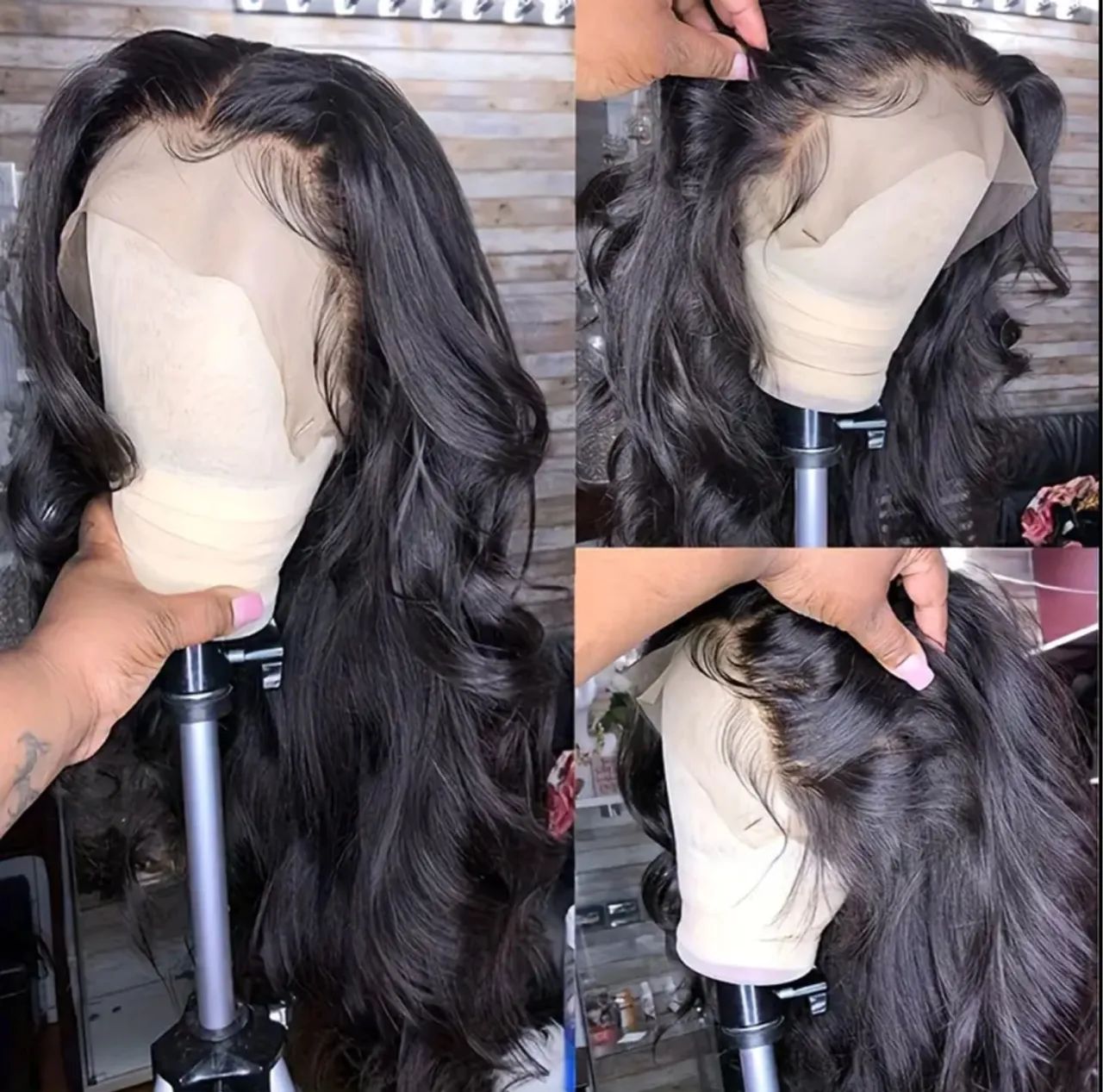 Lace Front Cabelo Humano Ondulado 70 cm