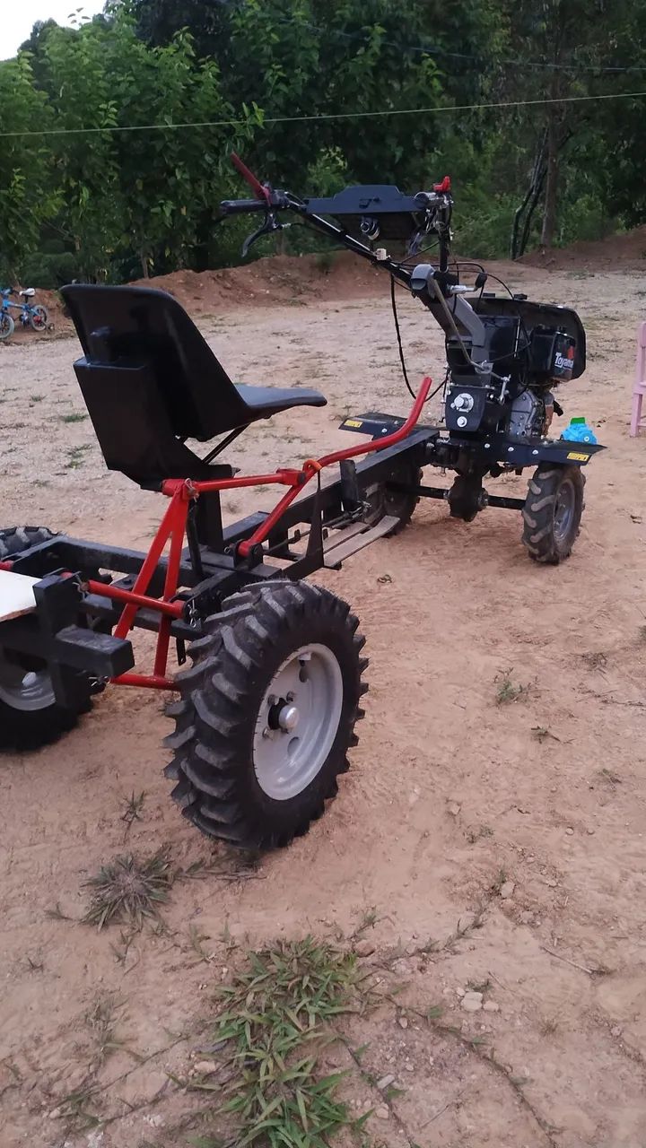 Vendo ou troco micro trator 11cv diesel com rosadeira rotativa e reboque regulador  - Foto 3