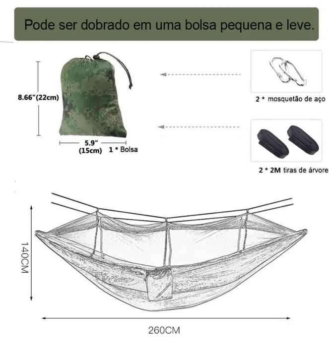 Rede de Camping com Mosquiteiro - Foto 3