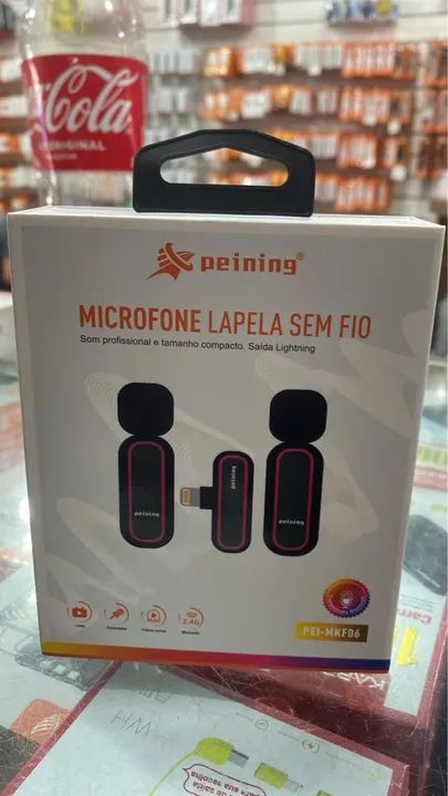 Microfone Lapela Sem Fio Peining - Som Profissional