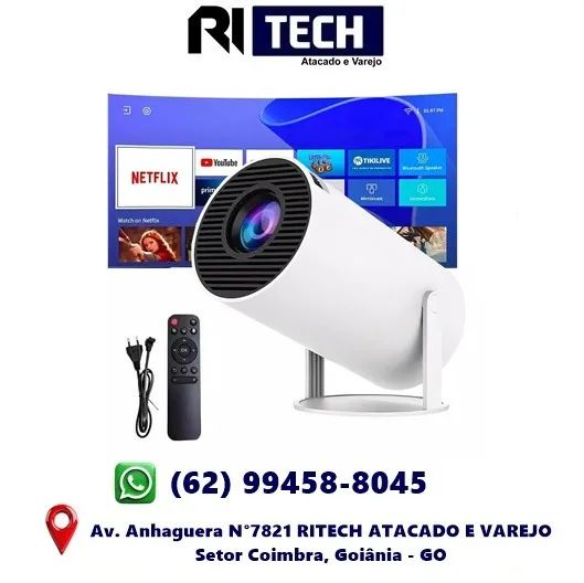 PROMOÇÃO Mini Projetor 4K Android Bluetooth Wifi Hdmi Lcd Inteligente Home Theater