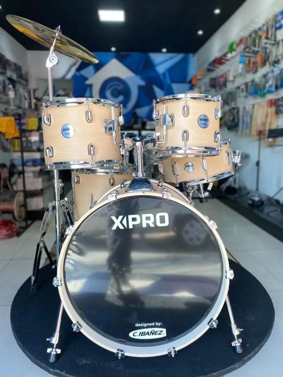 Bateria X-pro Stage Jd-03 Bd 20  5 Peças Brown Wood Grain  - Foto 3