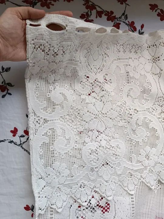 Cortina de renda branca - Decoração elegante para sua casa - Foto 3