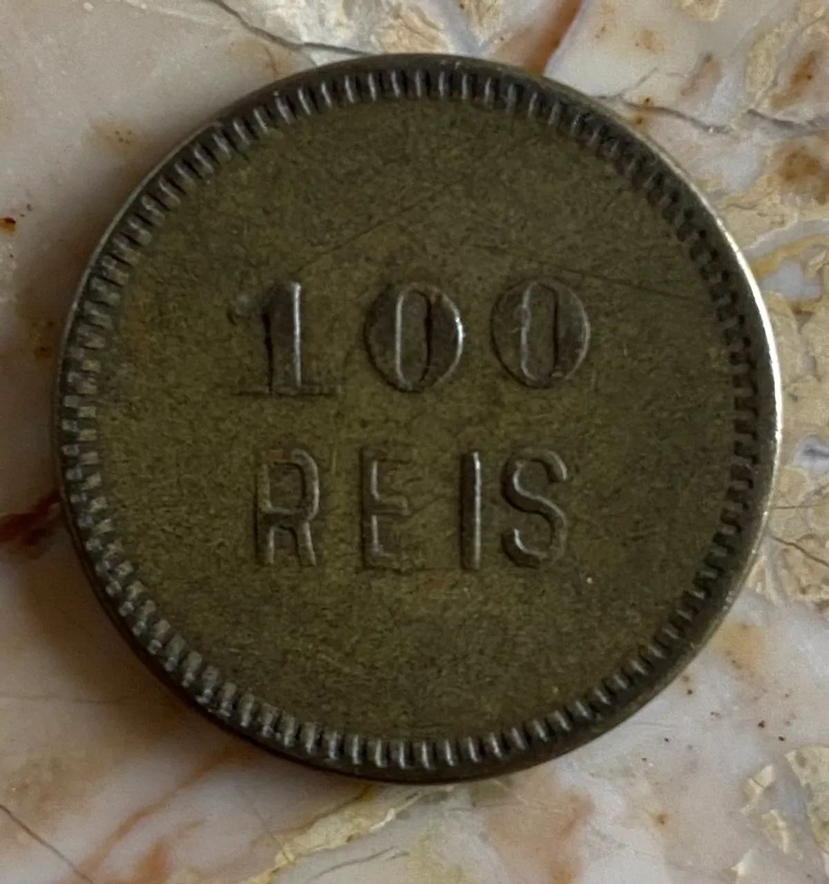 Ficha antiga de 100 Reis