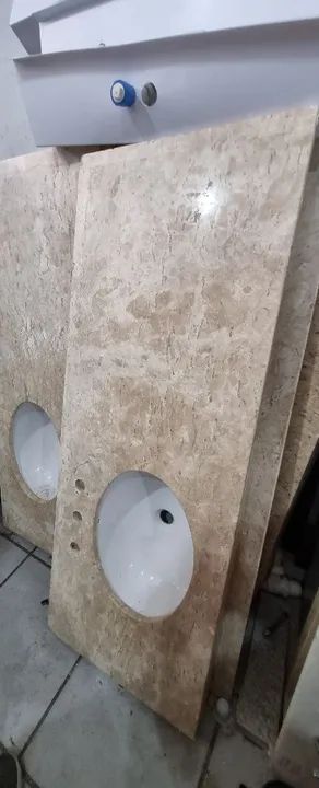 Pia de banheiro pedra travertino  - Foto 6