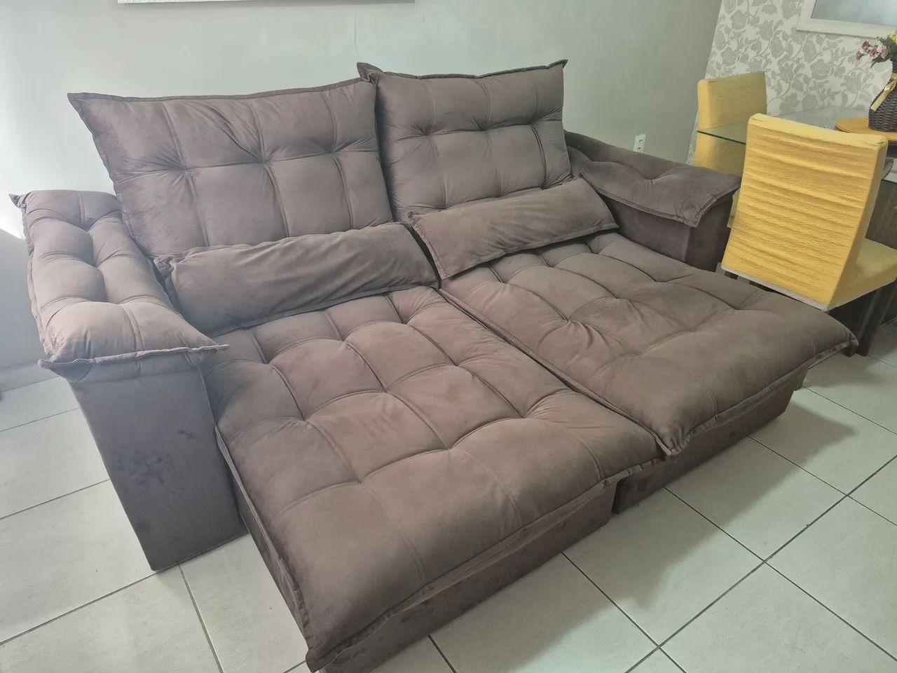 Sofá retrátil e reclinável 64728843391489122