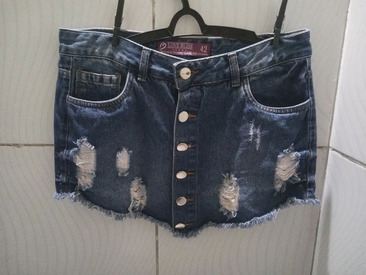Saia  Jeans Destroyed Love Bliss 42 - Foto 5