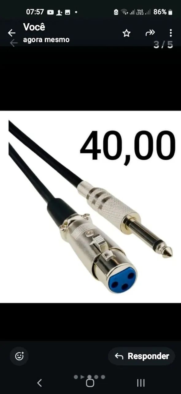 Cabos de áudio  - Foto 2
