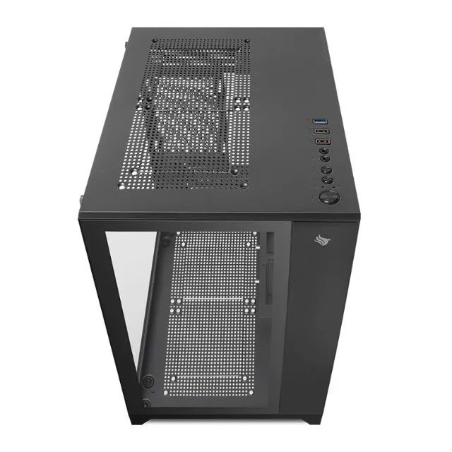 Gabinete Pichau HX110, Mini-Tower, Lateral de Vidro, Com 2 Fans RGB, Preto, Novo, Lacrado - Foto 3