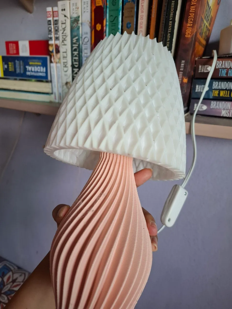 Abajur de Cogumelo 3D Design Moderno
