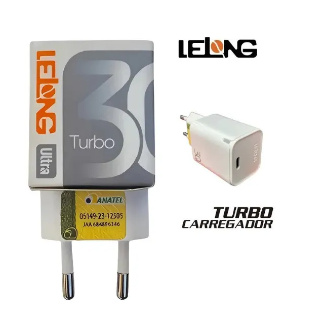 Fonte Carregador Turbo 30w Usb-C Lelong