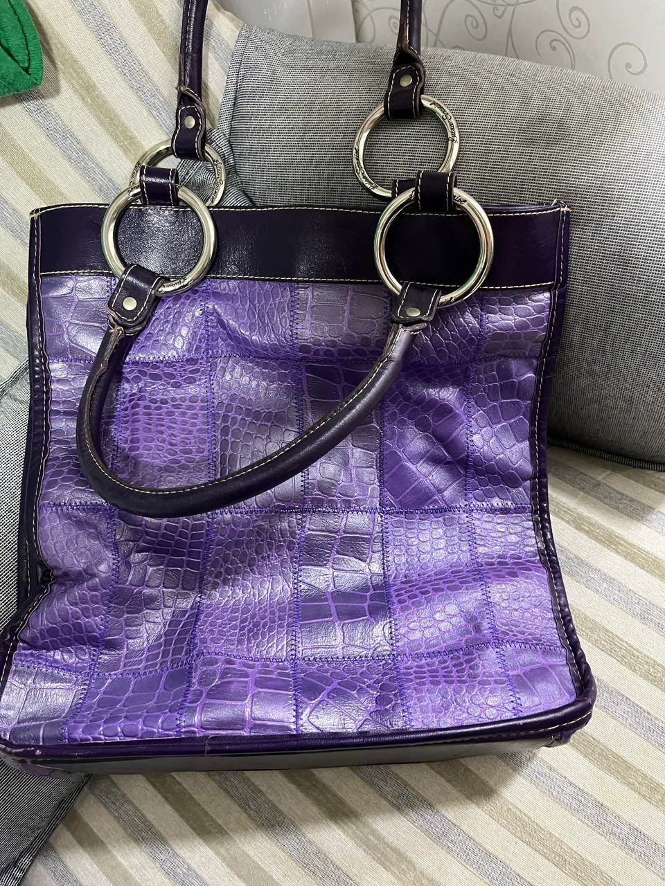 Bolsa de mão Luísa Spagnol roxa  - Foto 3