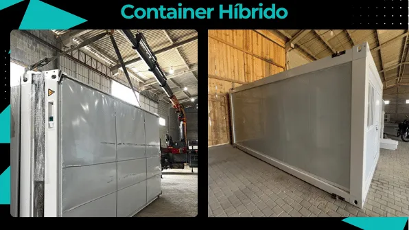 Container Híbrido Modular 6m | Montagem Rápida + Empilhável até 3 andares