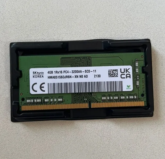 Memória Ram Notebook DDR4 4GB RAM 1RX16 PC4-3200AA