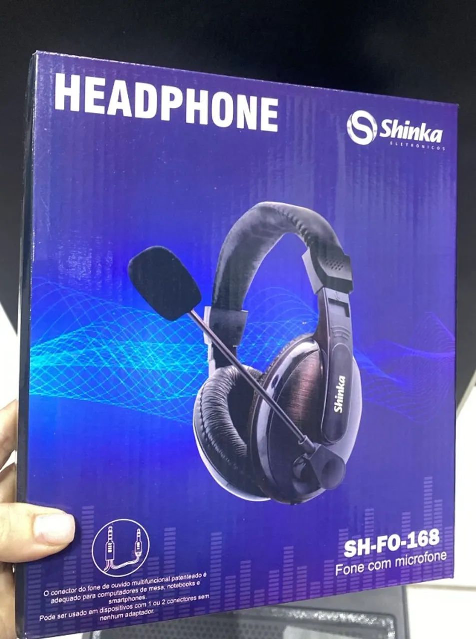 Headset Fone de Ouvido com Microfone P2 Shinka sh-fo168 -Loja Coimbra Computadores Entrega