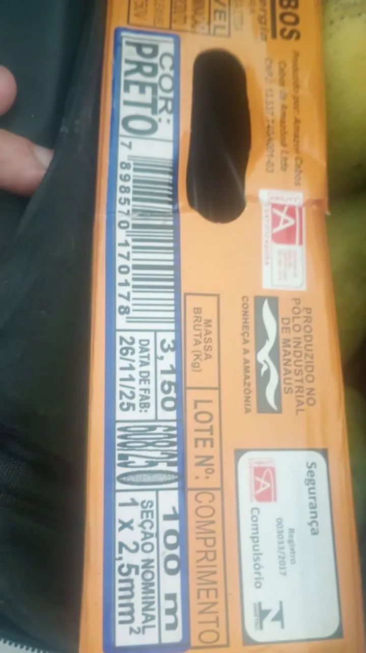 Vendo cabo elétrico 