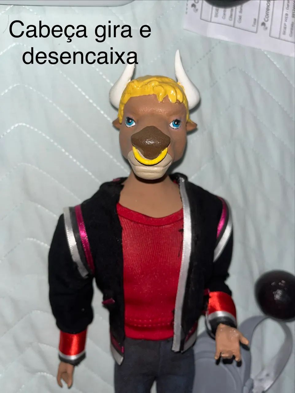 Boneco monster High manny taur custom artesanal  - Foto 2