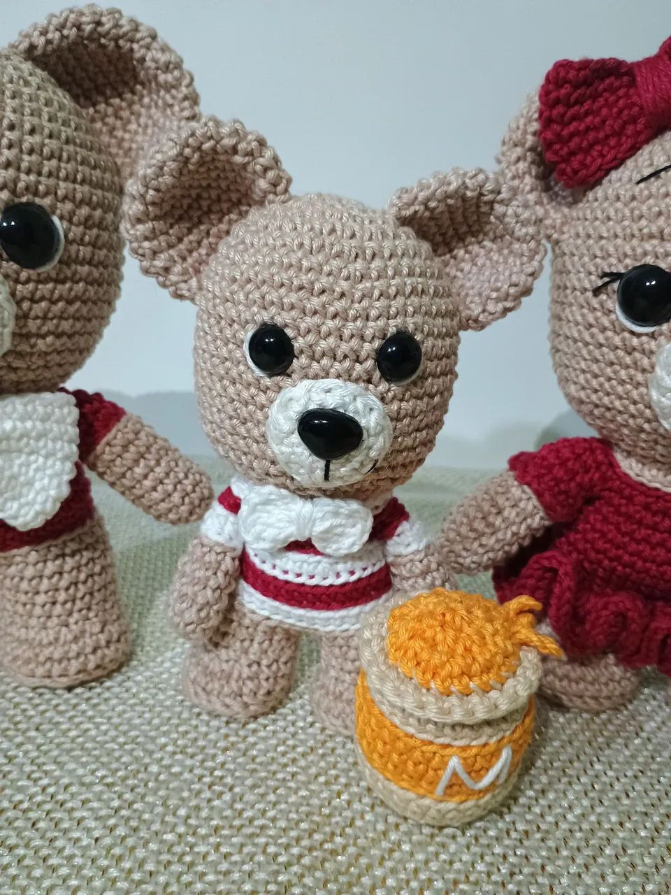 3 Lindos Ursos Amigurumi Feitos à Mão - Foto 5