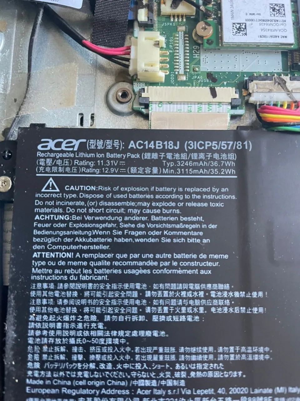 Bateria para Notebook Acer AC14B18J - Foto 2