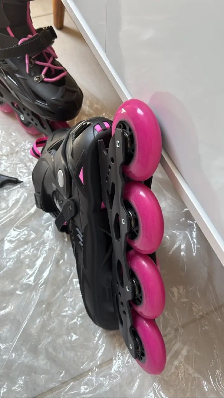 Patins Rollerblade - Preto e Rosa - Foto 2