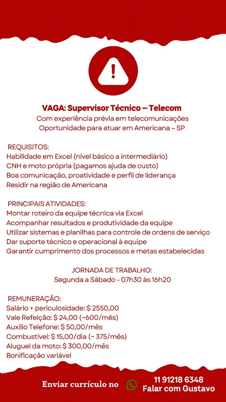 Supervisor técnico