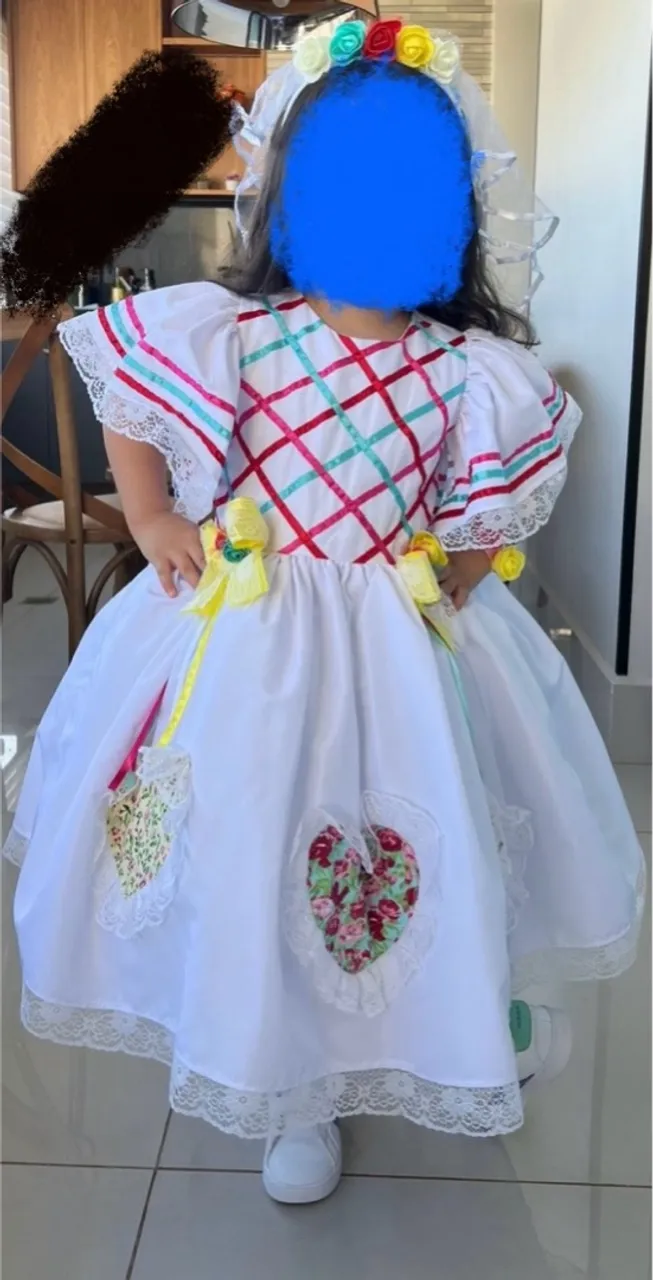 Vestido Noivinha - Junino Infantil