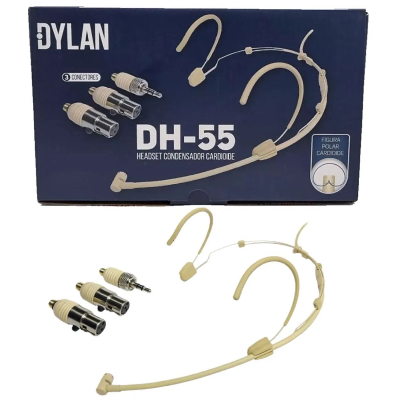 Microfone Headset Condensador Cardioide Dylan DH-55 Direcional