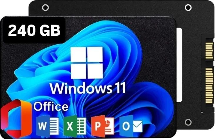 SSD SATA 256GB NOVO COM WINDOWS 11 E PACOTE OFFICE - Armazenamento