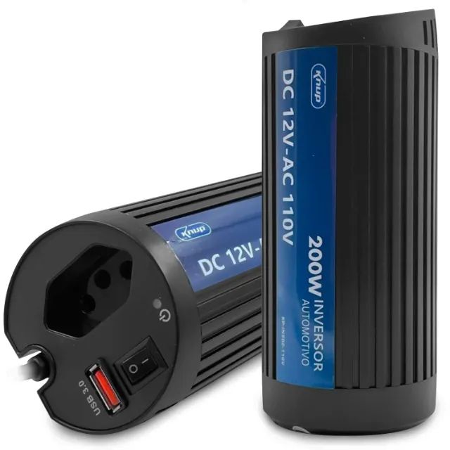 Inversor Tensão 12v 110v 200w Veicular Transformador Tomada - Foto 2