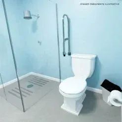Barra articulada e reta para vaso sanitário - Foto 5