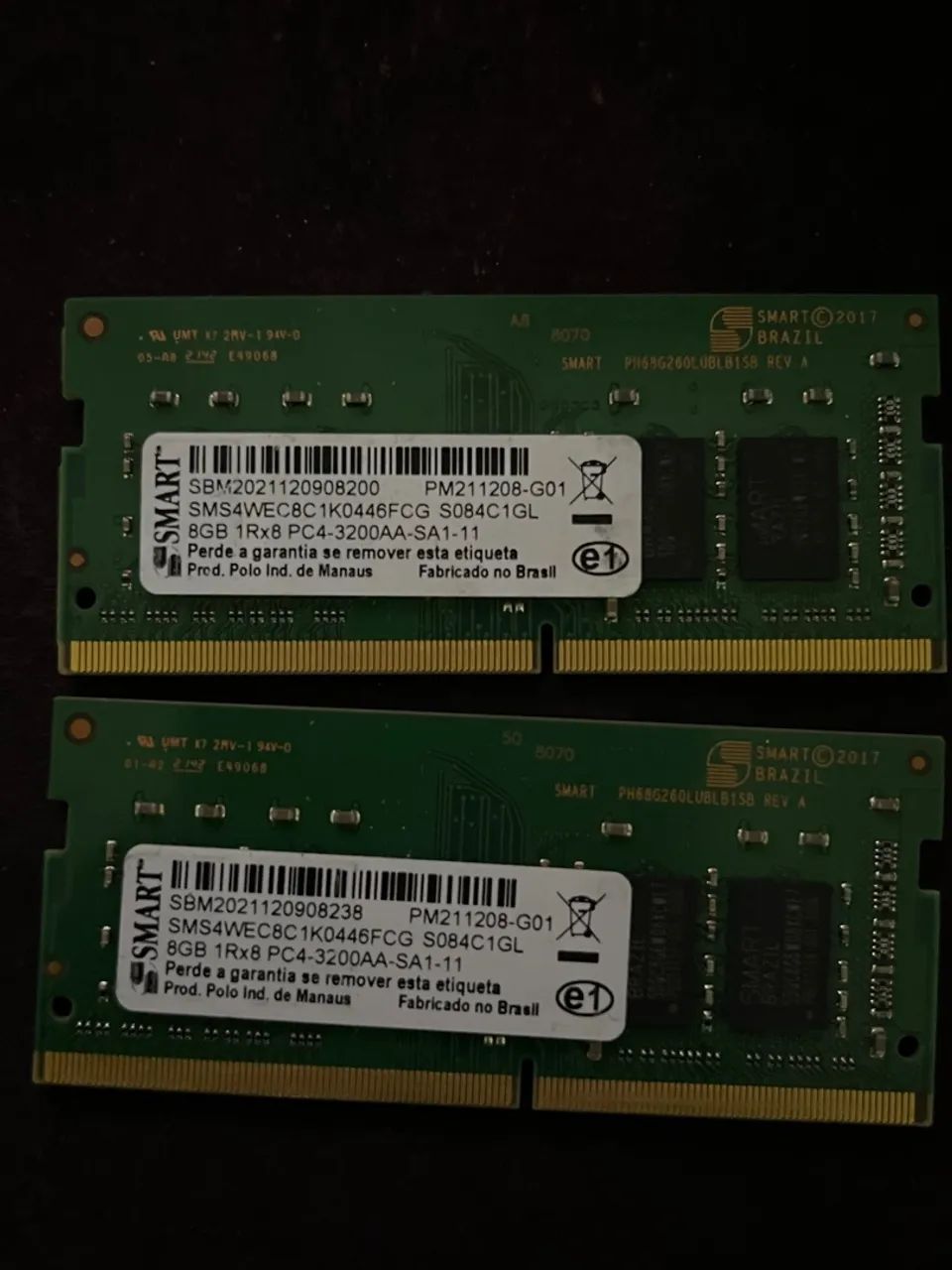 Memória RAM Smart (2x8GB) DDR4 para Notebook