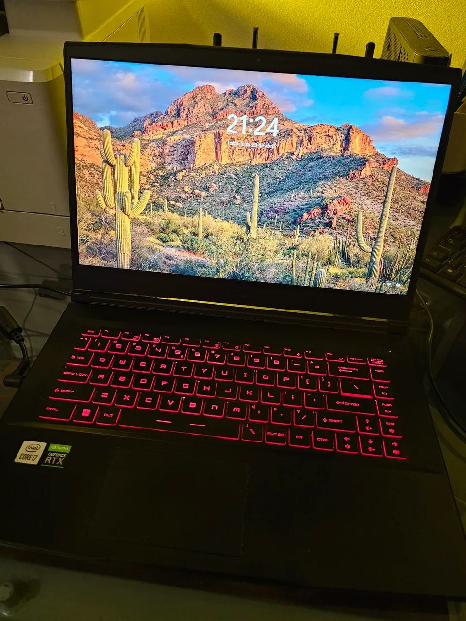 Notebook Gamer MSI Core i7 16gb ram ssd 512 RTX