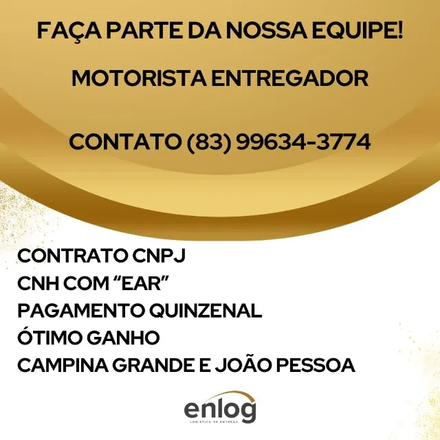 MOTORISTA ENTREGADOR