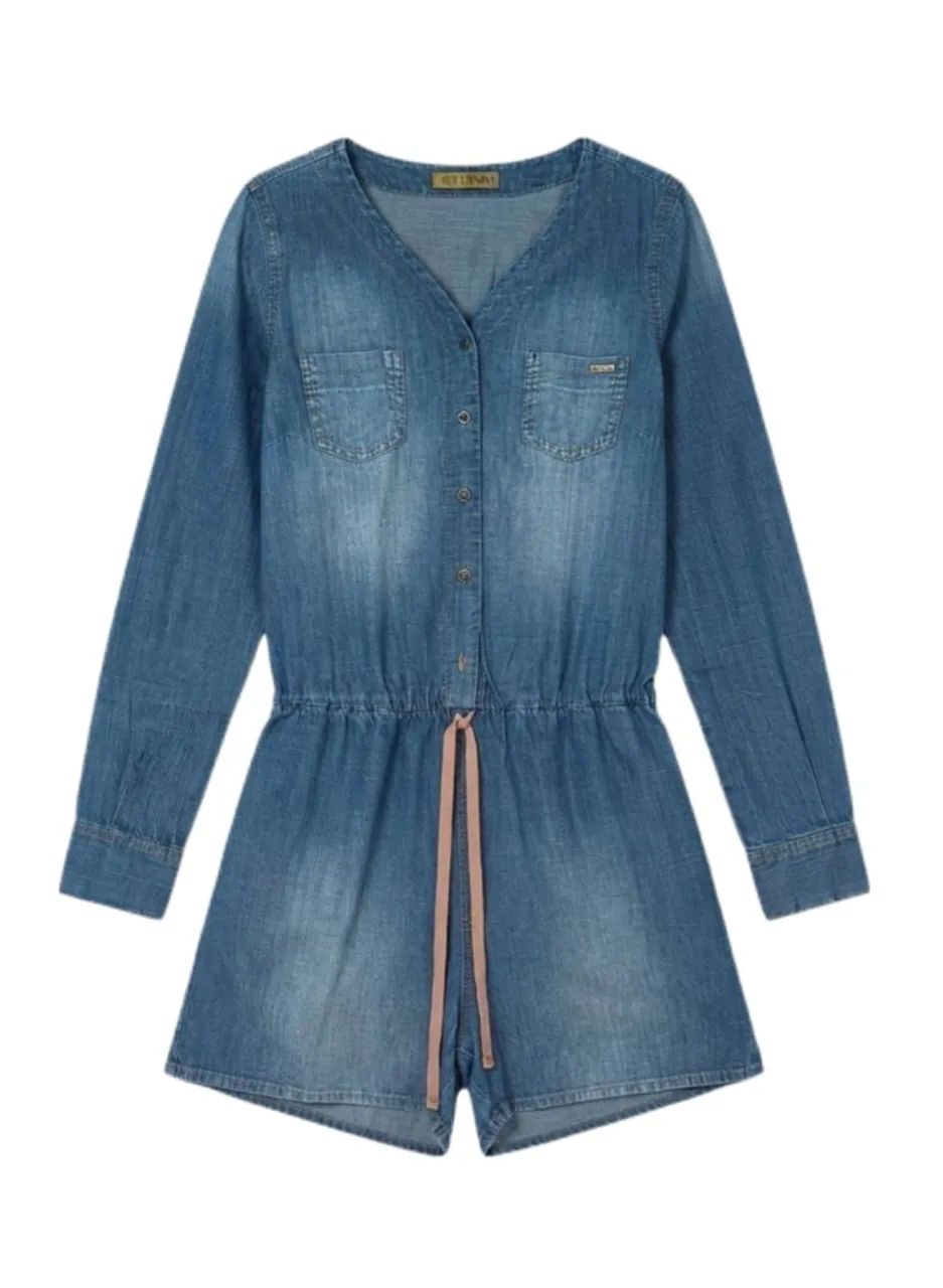 Macaquinho short jeans