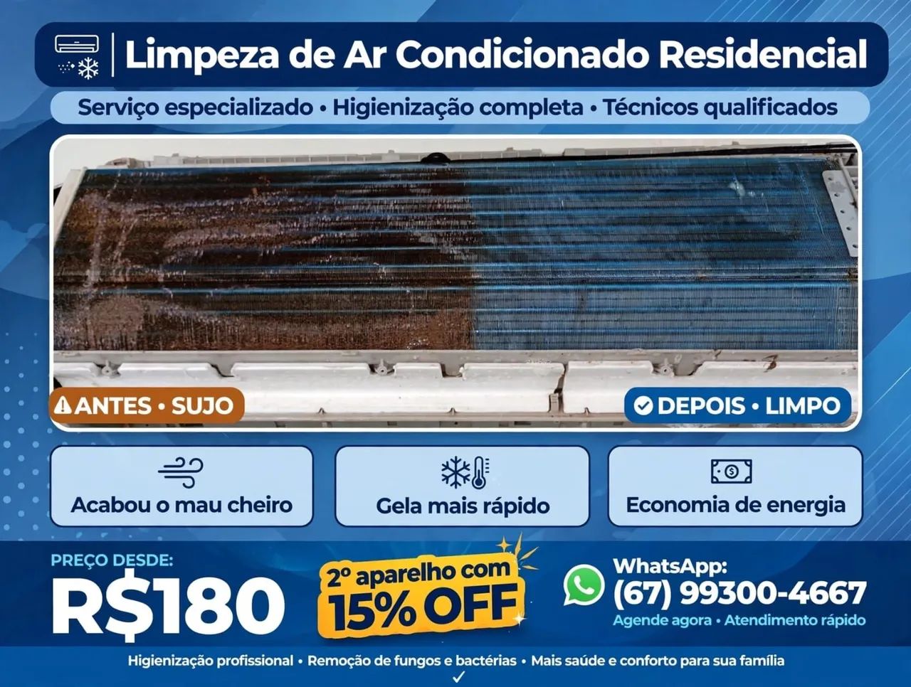 Limpeza e higienização de ar condicionado R$180  - Foto 2