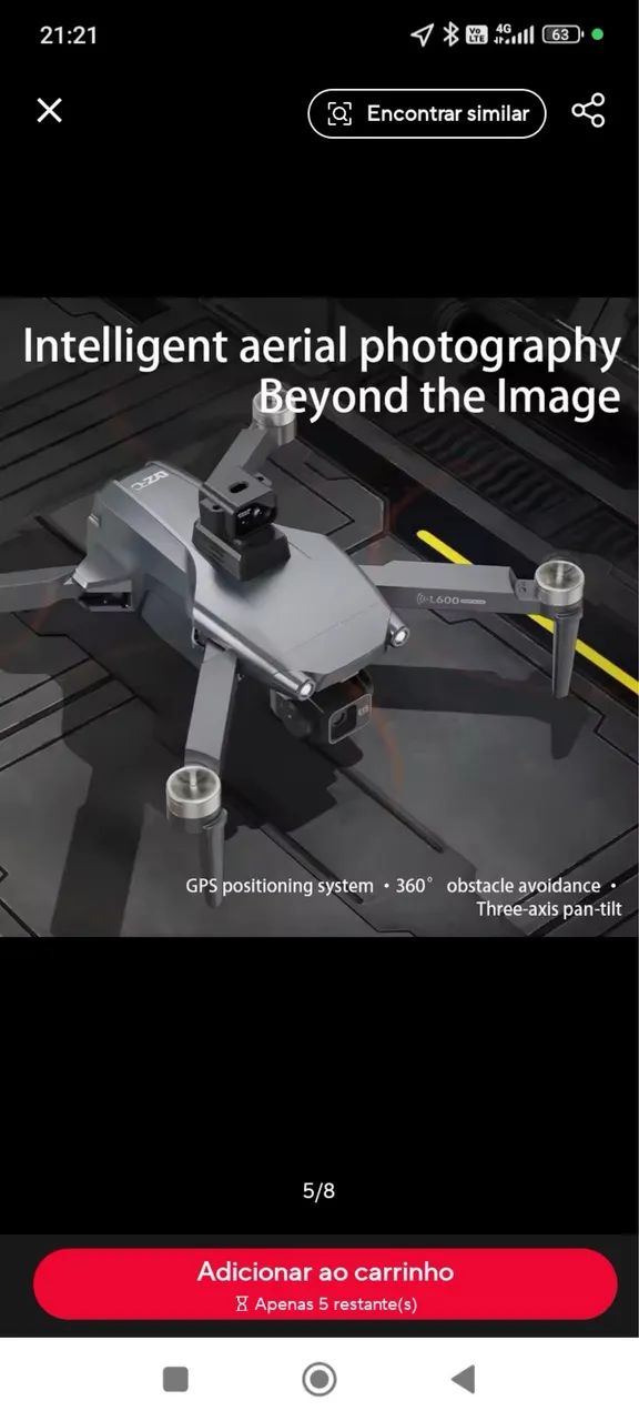 Drone L600 Pro Max - Câmera dupla + GPS + Gimbal 3 Eixos - Foto 3