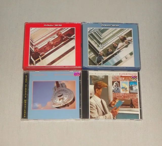 CD's Beatles , Supertramp , Bob Marley , Jimi Hendrix , Dire Straits e Semelhantes