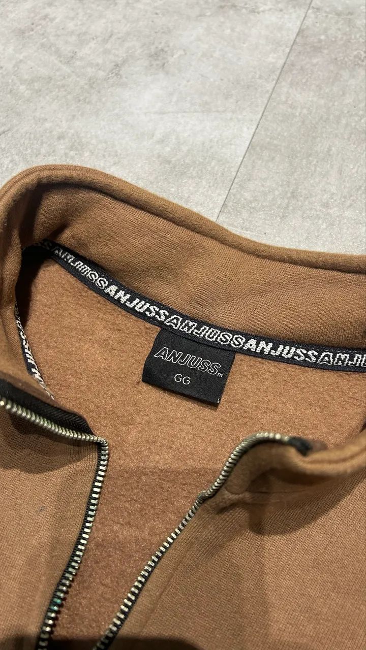 Moletom Anjuss Half Zip Marrom - Foto 3