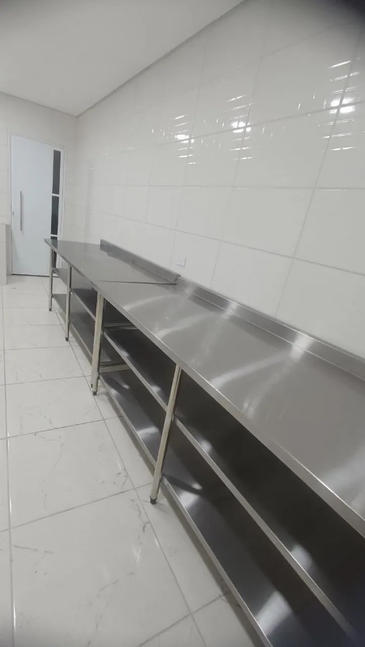 Mesa inox manipulação alimentos - Foto 3