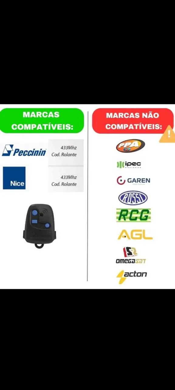 Controle Peccinin NiCE portão automático  - Foto 4