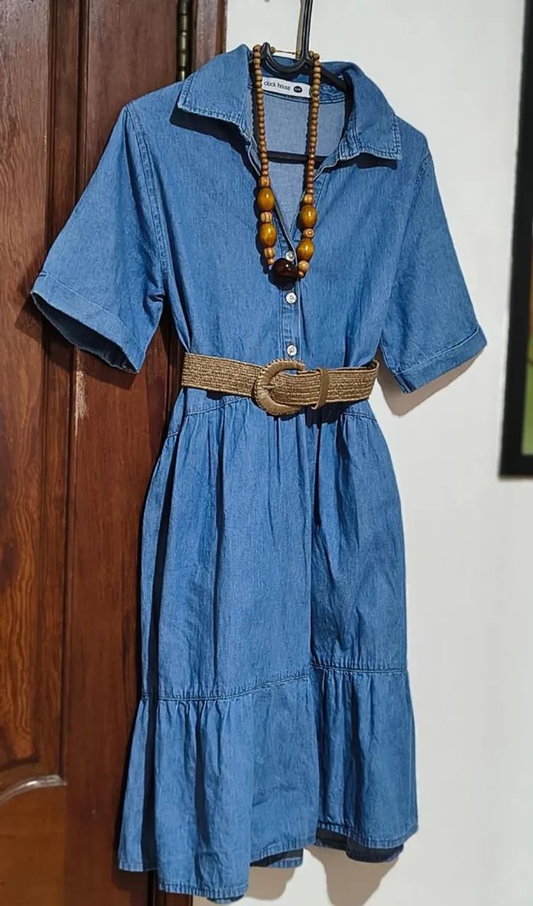 Vestido jeans clock house - P