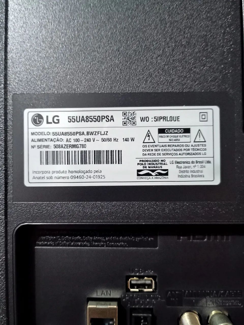 TV LG 4k 55 polegadas 55UA8550 tela quebrada  - Foto 2