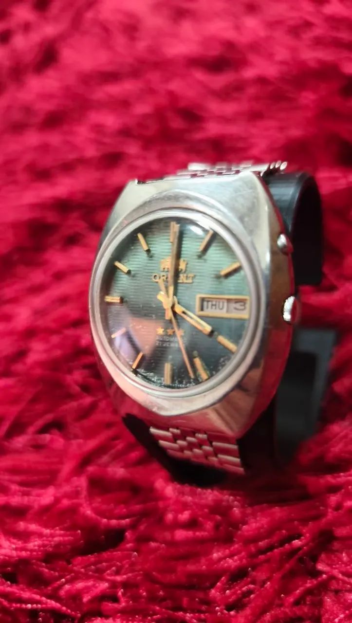 Relógio Orient Automático Vintage Verde Claro Degradê  - Foto 3