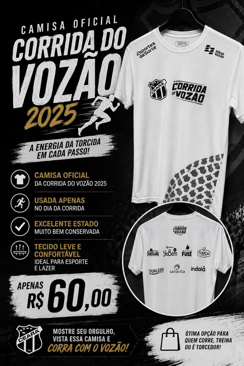Camisa corrida do Vozao 2025