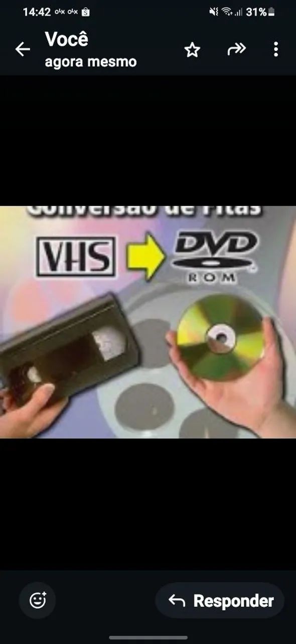 converti fitas vhs e vhsc para dvd apenas  apenas 11,50