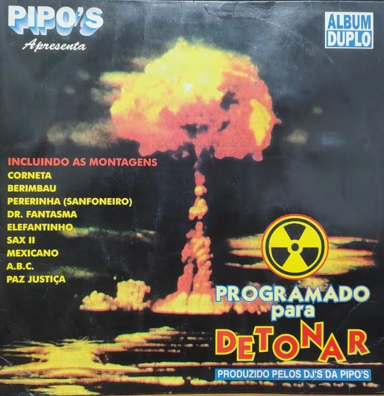 LP PIPO'S APRESENTA PROGRAMADO PARA DETONAR ( 1996 ) ALBÚM DUPLO - VG +++